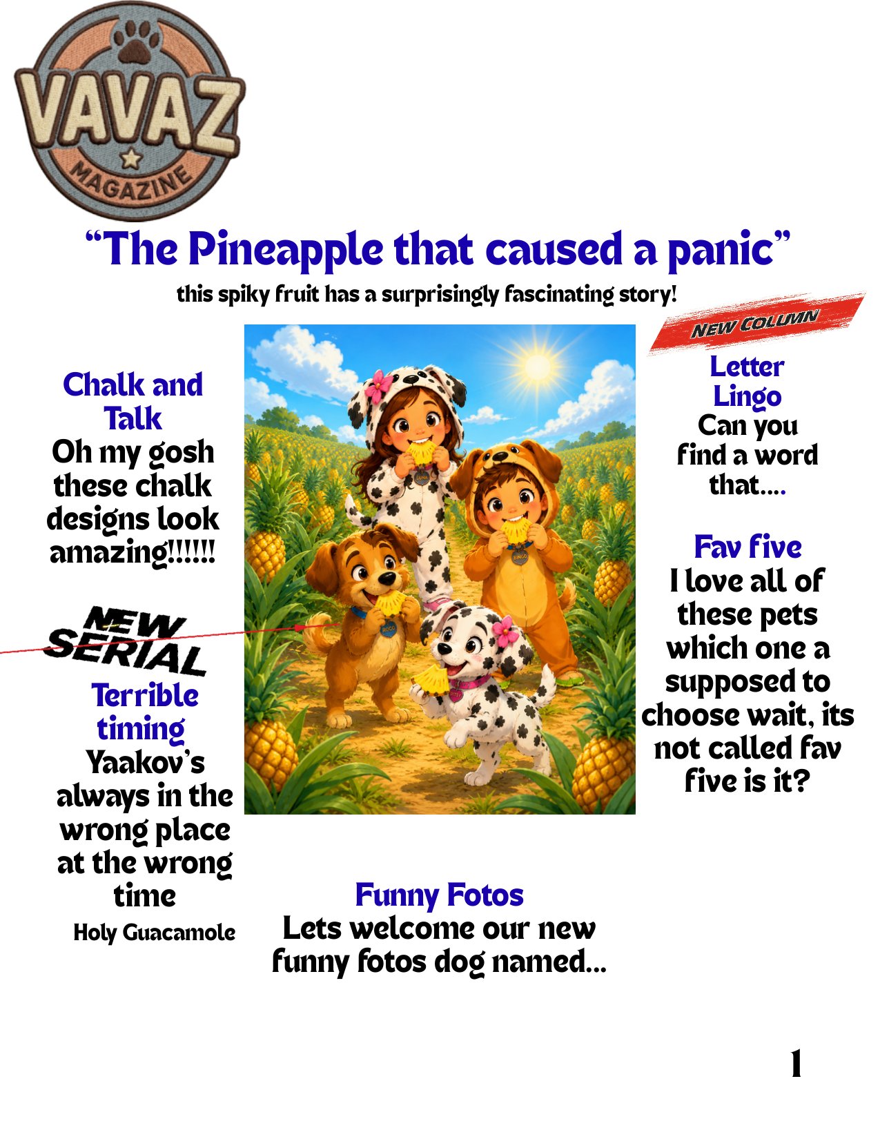 Cover of Vavaz issue 13: The Pineapple That Caused a Panic